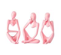 BMLCGJ Statue de penseur dorée - Sculpture d'art Abstrait - Figurines de Collection en résine dorée pour la Maison, Le Salon, Le Bureau, Une étagère - Excellente idée Cadeau (Rose)