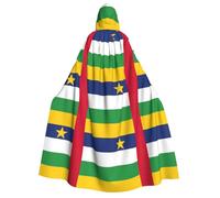 bmnaswt Cape à capuche imprimée drapeau de l'Afrique centrale pour adulte, idéale pour cosplay, fêtes et plus encore
