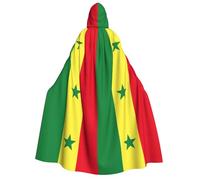 bmnaswt Cape à capuche imprimée drapeau du Sénégal pour adulte, idéale pour cosplay, fêtes et plus encore