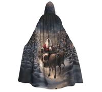 bmnaswt Cape à capuche imprimée Merry Christmas pour adulte, idéale pour cosplay, fêtes et plus encore