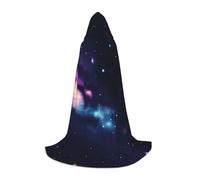 bmnaswt Cape à capuche imprimée univers galaxie spatiale, rehaussez votre look festif, grande capuche et nœud papillon, pour Halloween/cosplay