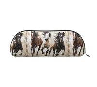 bmnaswt Pochette de rangement à motif de chevaux, pochette à fermeture éclair en forme de croix, élégante et portable, doré, taille unique, valise