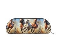 bmnaswt Pochette de rangement à motif de chevaux, pochette à fermeture éclair en forme de croix, élégante et portable, argent, taille unique, valise