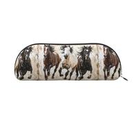 bmnaswt Pochette de rangement à motif de chevaux, pochette à fermeture éclair en forme de croix, élégante et portable, argent, taille unique, valise