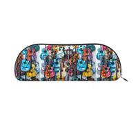 bmnaswt Pochette de rangement colorée pour guitare acoustique et guitare, pochette à fermeture éclair, élégante et portable, argent, taille unique, valise