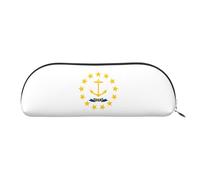 bmnaswt Pochette de rangement imprimée drapeau de l'État du Rhode Island, pochette à fermeture éclair, élégante trousse de maquillage portable, argent, taille unique, valise
