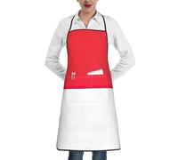 bmnaswt Tablier de cuisine en polyester imprimé drapeau indonésien avec poche pour cuisine, restaurant, artisanat