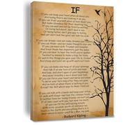 Bmotaso Poster mural avec poème If Kipling Rudyard Kipling - Décoration murale encadrée pour la maison et le bureau - 20,3 x 30,5 cm