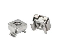 BMPAALN 10 pièces M4 M5 M6 M8 zingage/acier inoxydable 304 quatuor écrou flottant Cassette boîtier élastique carte écrous de Cage (Color : ZN-NI(10pcs), Size : M4)