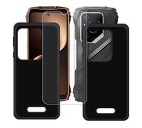 BMPNLSZ 2 X Coque pour Oscal Pilot 3 (6,78"), Noir Silicone TPU Cover Bumper Housse Étui Case + HD Film Protecteur Verre trempé écran.
