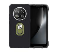 BMPNLSZ Coque pour Blackview Rock 2 + Vert Anneau de Support Rotatif Amovible à 360 degrés, Noir Silicone TPU Cover, Bumper Anti-Choc Etui Housse de Protection Case.