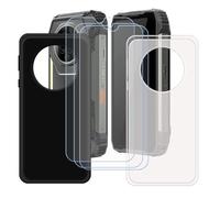 BMPNLSZ Coque pour Blackview Xplore 2 Projector, Noir + Translucide Silicone Cover Bumper Housse Étui Case + [3 pièces] HD Film Protecteur Verre trempé écran pour (6,73").