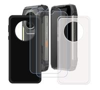 BMPNLSZ Coque pour Blackview Xplore 2 Projector, Noir + Translucide Silicone Cover Bumper Housse Étui Case + [2 pièces] HD Film Protecteur Verre trempé écran pour (6,73").