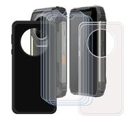 BMPNLSZ Coque pour Blackview Xplore 2 Projector, Noir + Transparent Silicone Cover Bumper Housse Étui Case + [4 pièces] HD Film Protecteur Verre trempé écran pour (6,73").