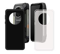 BMPNLSZ Coque pour Blackview Xplore 2 Satellite, Noir + Translucide Silicone Cover, Bumper Anti-Choc Etui Housse de Protection Case pour (6,73")