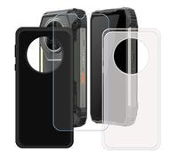 BMPNLSZ Coque pour Blackview Xplore 2 Satellite, Noir + Translucide Silicone Cover Bumper Housse Étui Case + HD Film Protecteur Verre trempé écran pour (6,73").