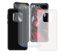 BMPNLSZ Coque pour Cubot Kingkong ES3 (6,75"), Noir + Translucide Silicone Cover Bumper Housse Étui Case + [4 pièces] HD Film Protecteur Verre trempé écran.