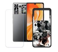 BMPNLSZ Coque pour Cubot P90 (6,88"), Silicone TPU Cover Bumper Housse Étui Case + Film Protecteur Verre trempé écran - LH7