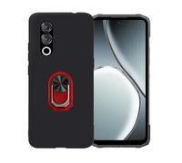 BMPNLSZ Coque pour Doogee Blade 10 Power + Rouge Anneau de Support Rotatif Amovible à 360 degrés, Noir Silicone TPU Cover, Bumper Anti-Choc Etui Housse de Protection Case pour