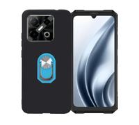 BMPNLSZ Coque pour Doogee Blade GT Play + Bleu Anneau de Support Rotatif Amovible à 360 degrés, Noir Silicone TPU Cover, Bumper Anti-Choc Etui Housse de Protection Case.