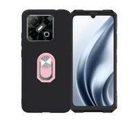BMPNLSZ Coque pour Doogee Blade GT Play + Couleur Rose Anneau de Support Rotatif Amovible à 360 degrés, Noir Silicone TPU Cover, Bumper Anti-Choc Etui Housse de Protection Case.