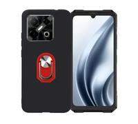 BMPNLSZ Coque pour Doogee Blade GT Play + Rouge Anneau de Support Rotatif Amovible à 360 degrés, Noir Silicone TPU Cover, Bumper Anti-Choc Etui Housse de Protection Case.