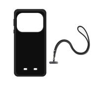 BMPNLSZ Coque pour Doogee Fire 7 Ultra (6,6"), Noir Silicone Cover Anti-Choc Etui Housse de Protection Case + 67CM Noir Dragonne de Téléphone Portable Universelle