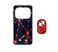 BMPNLSZ Coque pour Doogee Fire 7 Ultra(6,6"), Silicone Cover Anti-Choc Etui Housse de Protection Case + Rouge Anneau de Support Rotatif Amovible à 360 Degrés - WZ3
