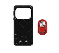 BMPNLSZ Coque pour Doogee Fire 7 Ultra(6,6"), Silicone Cover Anti-Choc Etui Housse de Protection Case + Rouge Anneau de Support Rotatif Amovible à 360 Degrés - WZ11