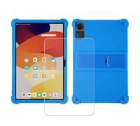 BMPNLSZ Coque pour DOOGEE Tab G6, Silicone TPU Cover Souple Cristal Bumper Housse Étui Case + Film Protecteur Verre trempé écran (11,0") - Bleu1