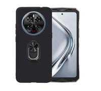 BMPNLSZ Coque pour Doogee V40 Pro + Noir Anneau de Support Rotatif Amovible à 360 degrés, Noir Silicone TPU Cover, Bumper Anti-Choc Etui Housse de Protection Case pour (6,78")