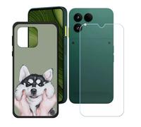 BMPNLSZ Coque pour Fairphone 6, Silicone TPU Cover Bumper Housse Étui Case + Film Protecteur Verre trempé écran pour (6,31") - LH12