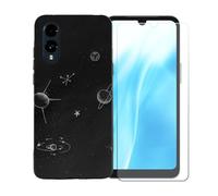 BMPNLSZ Coque pour FCNT Arrows We3, Silicone TPU Cover Souple Cristal Bumper Housse Étui Case + Film Protecteur Verre trempé écran pour FCNT Arrows We3 - BST14