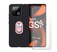 BMPNLSZ Coque pour Gigaset GS6+Couleur Rose Anneau+2 Verre trempé