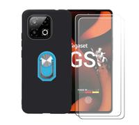 BMPNLSZ Coque pour Gigaset GS6 Pro+Bleu Anneau+2 Verre trempé