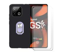 BMPNLSZ Coque pour Gigaset GS6+Violet Anneau+2 Verre trempé