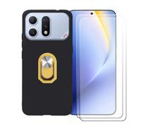 BMPNLSZ Coque pour Honor Win Turbo+Jaune Anneau+2 Verre trempé