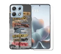 BMPNLSZ Coque pour Motorola Edge 70 Max + Vitre de Protection - BST17