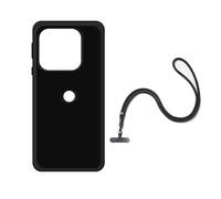 BMPNLSZ Coque pour Motorola Edge 70 Pro (6,78"), Noir Silicone Cover Anti-Choc Etui Housse de Protection Case + 67CM Noir Dragonne de Téléphone Portable Universelle