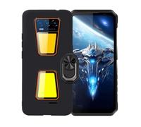 BMPNLSZ Coque pour Oukitel WP58 Pro + Noir Anneau de Support Rotatif Amovible à 360 degrés, Noir Silicone TPU Cover, Bumper Anti-Choc Etui Housse de Protection Case.