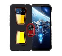 BMPNLSZ Coque pour Oukitel WP58 Pro + Rouge Anneau de Support Rotatif Amovible à 360 degrés, Noir Silicone TPU Cover, Bumper Anti-Choc Etui Housse de Protection Case.