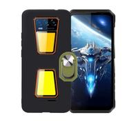 BMPNLSZ Coque pour Oukitel WP58 Pro + Vert Anneau de Support Rotatif Amovible à 360 degrés, Noir Silicone TPU Cover, Bumper Anti-Choc Etui Housse de Protection Case.