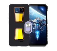 BMPNLSZ Coque pour Oukitel WP58 Pro + Violet Anneau de Support Rotatif Amovible à 360 degrés, Noir Silicone TPU Cover, Bumper Anti-Choc Etui Housse de Protection Case.