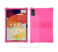 BMPNLSZ Coque pour TABWEE T60+Protecteur d'écran-Rose | Silicone TPU Cover Souple Avec Support Réglable Bumper Housse Étui Case + Film Protecteur Verre trempé écran (12,2")