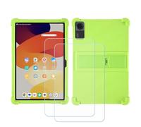 BMPNLSZ Coque pour TCL Tab 10L Gen4 8486A, Silicone TPU Cover Souple Cristal Bumper Housse Étui Case + 2 Film Protecteur Verre trempé écran (10,1") - Vert