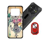 BMPNLSZ Coque pour Ulefone RugKing 3 Pro(6,56"), Silicone Cover Anti-Choc Etui Housse de Protection Case + Rouge Anneau de Support Rotatif Amovible à 360 Degrés - WZ5