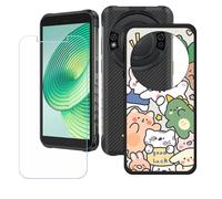 BMPNLSZ Coque pour Ulefone RugKing (5,99"), Silicone TPU Cover Bumper Housse Étui Case + Film Protecteur Verre trempé écran - LH72