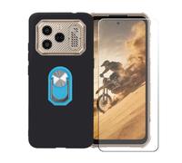 BMPNLSZ Coque pour Ulefone Rugone Xever 8+Bleu Anneau+Verre trempé