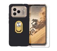 BMPNLSZ Coque pour Ulefone Rugone Xever 8+Jaune Anneau+Verre trempé