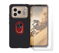 BMPNLSZ Coque pour Ulefone Rugone Xever 8+Rouge Anneau+2 Verre trempé